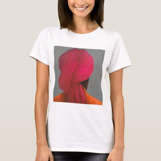 ピンクのターバン Tシャツ (正面)