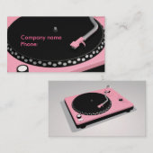 ピンクのターンテーブル 名刺 (正面/裏面)