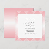 ピンクのダイヤモンドの丸かどの結婚式招待状 招待状 (正面/裏面)