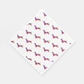 ピンクのダシュント水彩画 スタンダードランチョンナプキン (角)