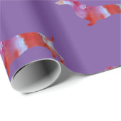 ピンクのダシュント水彩画 ラッピングペーパー (ロールコーナー)