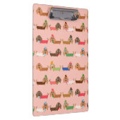 ピンクのダックスフント クリップボード (右)