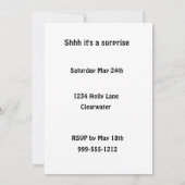 ピンクのダックスフンドパーティー招待状 招待状 (裏面)