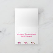 ピンクのダックスフンド 母の日 カード (内部)