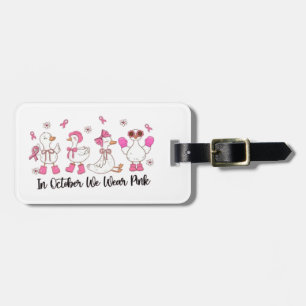 ピンクのダックデザインを10月に着用する 🎀🦆💗 ラゲッジタグ