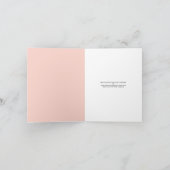 ピンクのダマスクチック おとぎ話の女の子 ベビーシャワー/誕生 サンキューカード (内部)