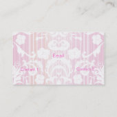 ピンクのダマスク織のお母さんのテレホンカード コーリングカード (裏面)