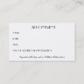 ピンクのダマスク織 予約カード (裏面)