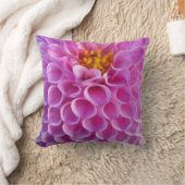ピンクのダリアの花の写真 クッション (ブランケット)