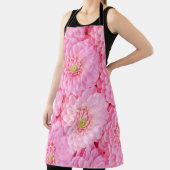 ピンクのダリアの花の背景。上面ビュー エプロン (インサイチュ)