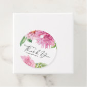 ピンクのダリアの花束 ベビーシャワー お礼メッセージ フェイバータグ (インサイチュ)