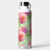 ピンクのダリアの花 ウォーターボトル (正面)