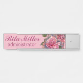 ピンクのダリアの花 サインプレート (正面)