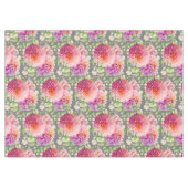 ピンクのダリアの花 テーブルクロス (正面(横))