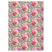 ピンクのダリアの花 テーブルクロス (正面)