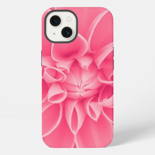 ピンクのダリアの花 iPhoneケース (裏面)