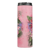 ピンクのダリアヴィンテージ花 タンブラー (裏面)