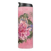 ピンクのダリアヴィンテージ花 タンブラー (回転右)