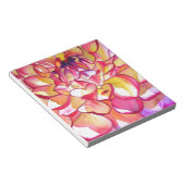 ピンクのダリア花の水の色のアー素晴らしト ノートパッド (アングル)