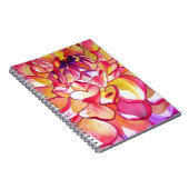 ピンクのダリア花の水の色のアー素晴らしト ノートブック (右側)