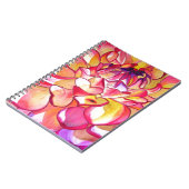 ピンクのダリア花の水の色のアー素晴らしト ノートブック (左側)