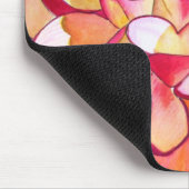 ピンクのダリア花の水の色のアー素晴らしト マウスパッド (コーナー)