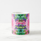 ピンクのダリア花 コーヒーマグカップ (中央)