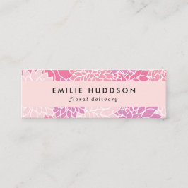 ピンクのダリア花、花屋、花屋 スキニー名刺