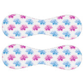 ピンクのダリア、ブルーダラ、花のパターン、花 ソフトボール (パネル)