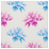ピンクのダリア、ブルーダラ、花のパターン、花 ファブリック (見本)