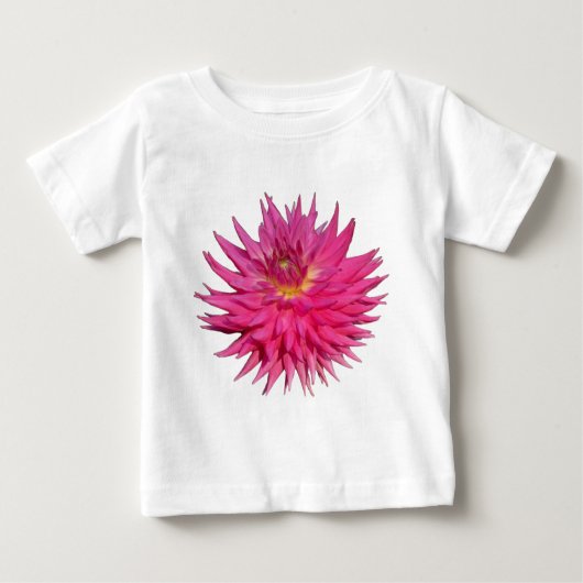 ピンクのダリア ベビーTシャツ (正面)