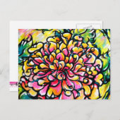 ピンクのダリア ポストカード (正面/裏面)