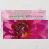 ピンクのダリア 招待状 (正面/裏面)