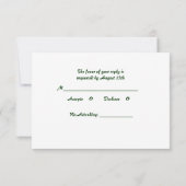 ピンクのダリアRSVPカード 出欠カード (裏面)