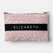ピンクのダルマチアスポット、ダルマチアドット、あなたの名前 アクセサリーポーチ (裏面)