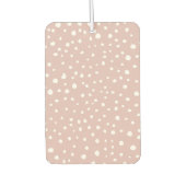 ピンクのダルマチアスポット、ダルマチアドット、点々のあるプリント カーエアーフレッシュナー (正面)