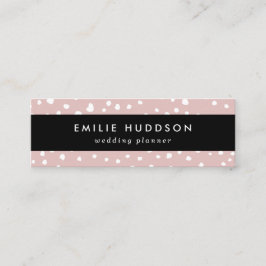 ピンクのダルマチアスポット、ダルマチアドット、点々のあるプリント スキニー名刺