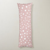 ピンクのダルマチアスポット、ダルマチアドット、点々のあるプリント ボディピロー (裏面 (縦))