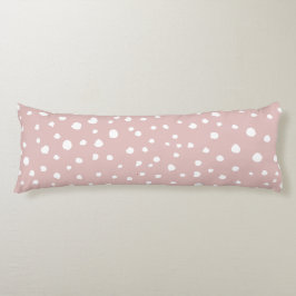 ピンクのダルマチアスポット、ダルマチアドット、点々のあるプリント ボディピロー