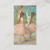 ピンクのダンサーたち(Edgar Degas) 名刺 (裏面)