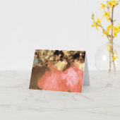 ピンクのダンサーはNotecardのガスを抜きます カード (黄色い花)