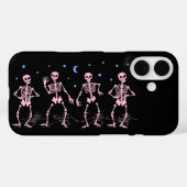 ピンクのダンシングスケルトンハロウィンTシャツ Case-Mate iPhoneケース (裏面 (横))