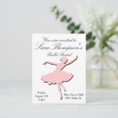 ピンクのダンスの演奏会の招待状 招待状 (スタンド正面)