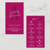 ピンクのダークアイコンメイクアップラッシュ拡張機能アフターケア 名刺 (正面/裏面)