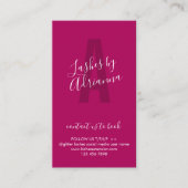 ピンクのダークアイコンメイクアップラッシュ拡張機能アフターケア 名刺 (正面)