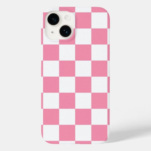 ピンクのチェック柄 Case-Mate iPhoneケース (裏面)