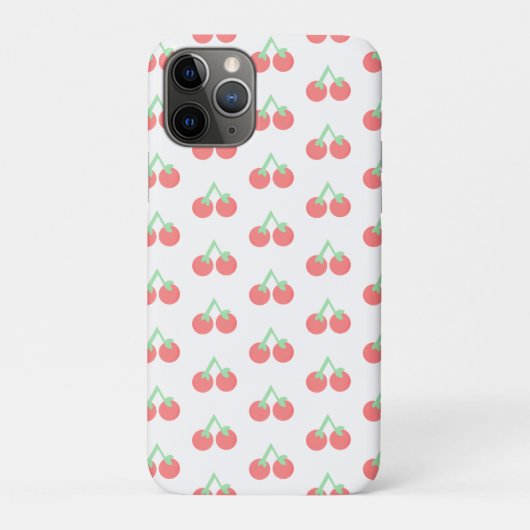 ピンクのチェリーパターン Case-Mate iPhoneケース (裏)