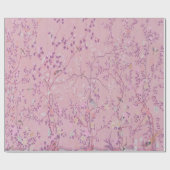 ピンクのチノジュリーな鳥の切り離し ラッピングペーパー (フラット)