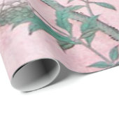 ピンクのチノジュリーな鳥の切り離し ラッピングペーパー (ロールコーナー)