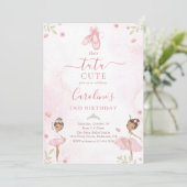 ピンクのチュチュが可愛いバレエダンサー バレリーナ 誕生日 招待状 (スタンド正面)